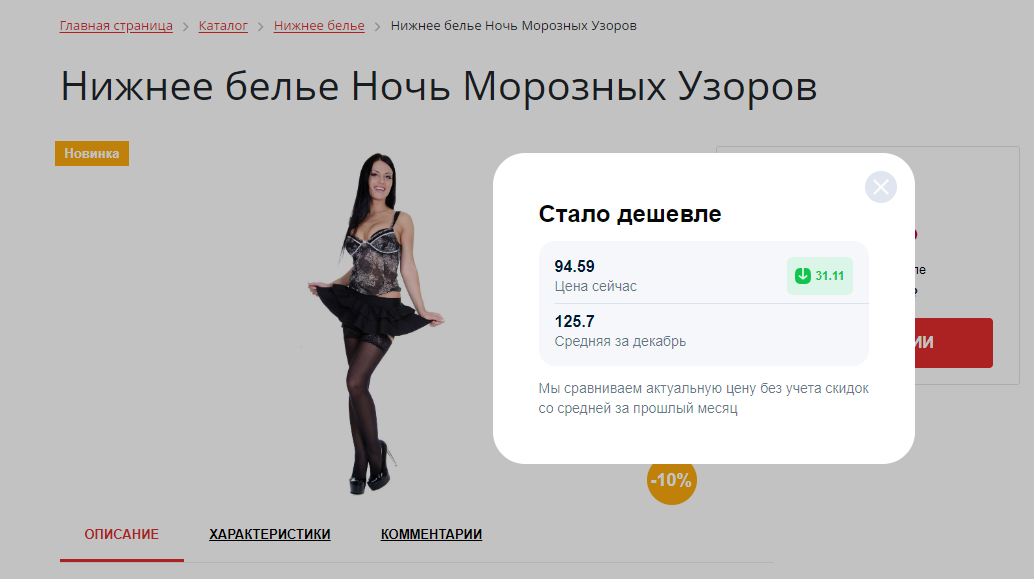 История изменения цен. График изменений. Сравнение с прошлым месяцем._2