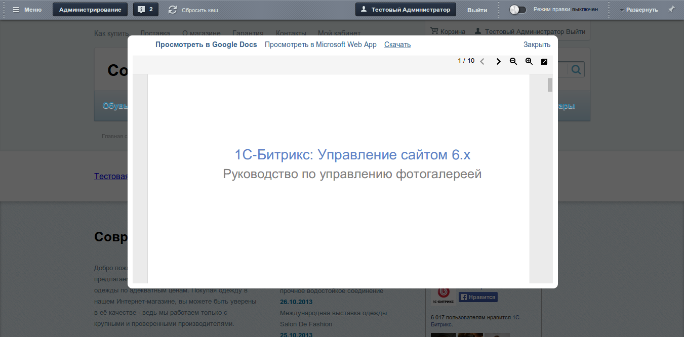 DocsViewer - просмотр офисных документов прямо на сайте