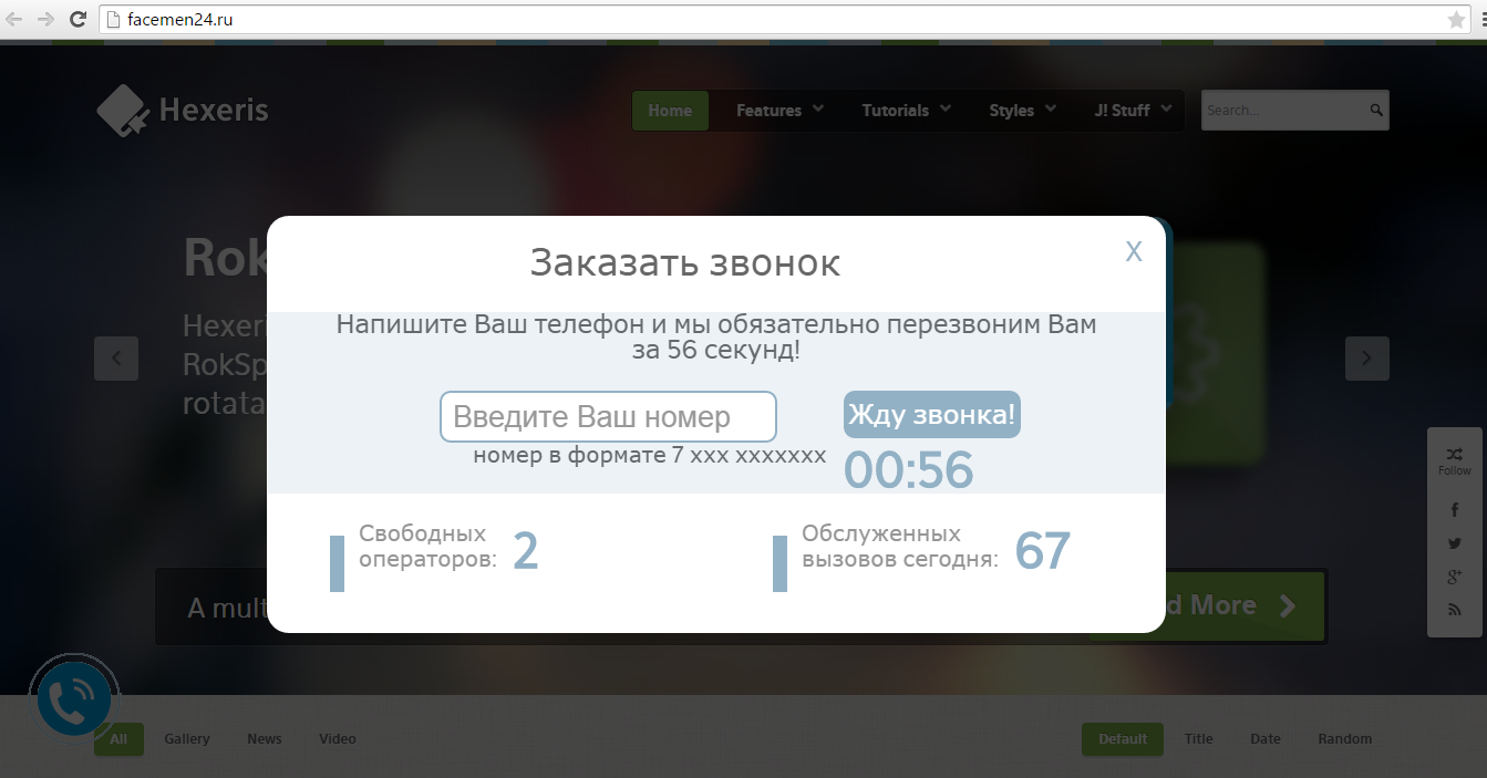 Онлайн-консультант и Обратный звонок