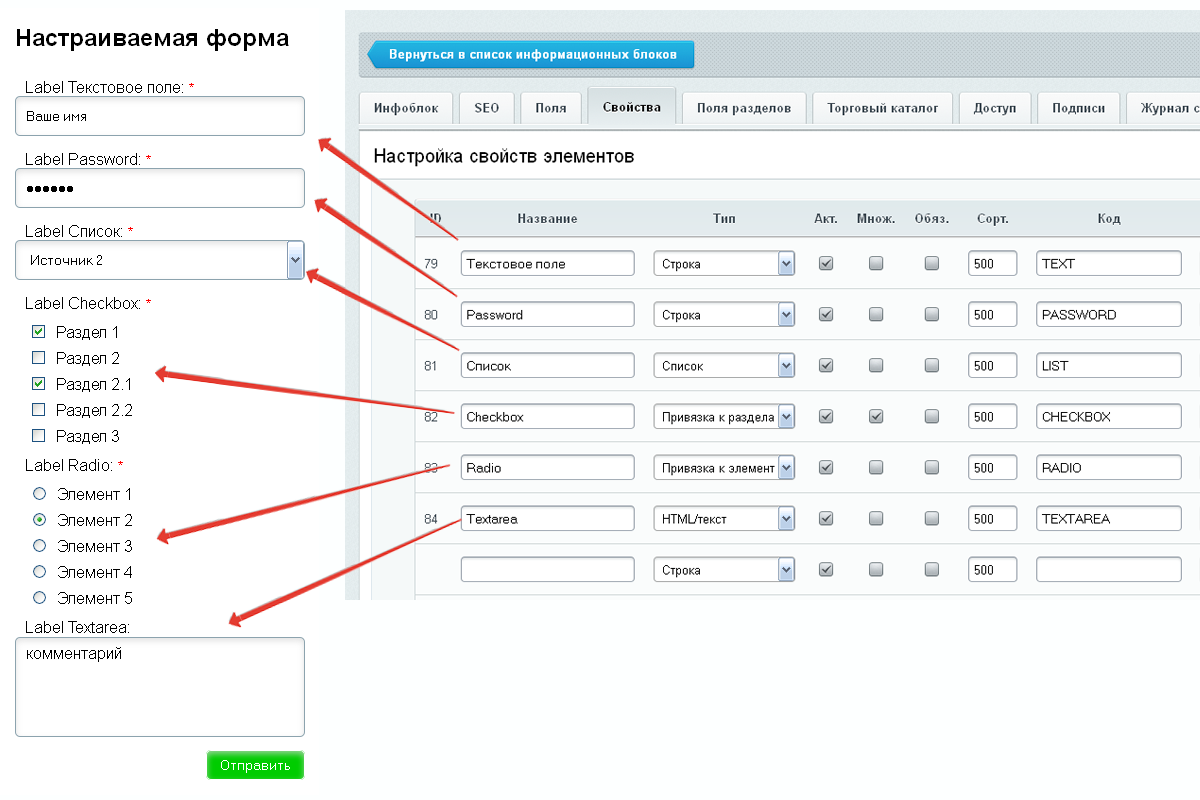 Конструктор форм + сборщик лидов Битрикс 24
